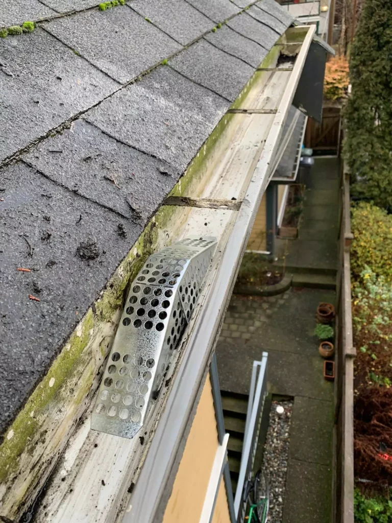 Gutter basket installation services in Greater Vancouver by Quick Sidekick