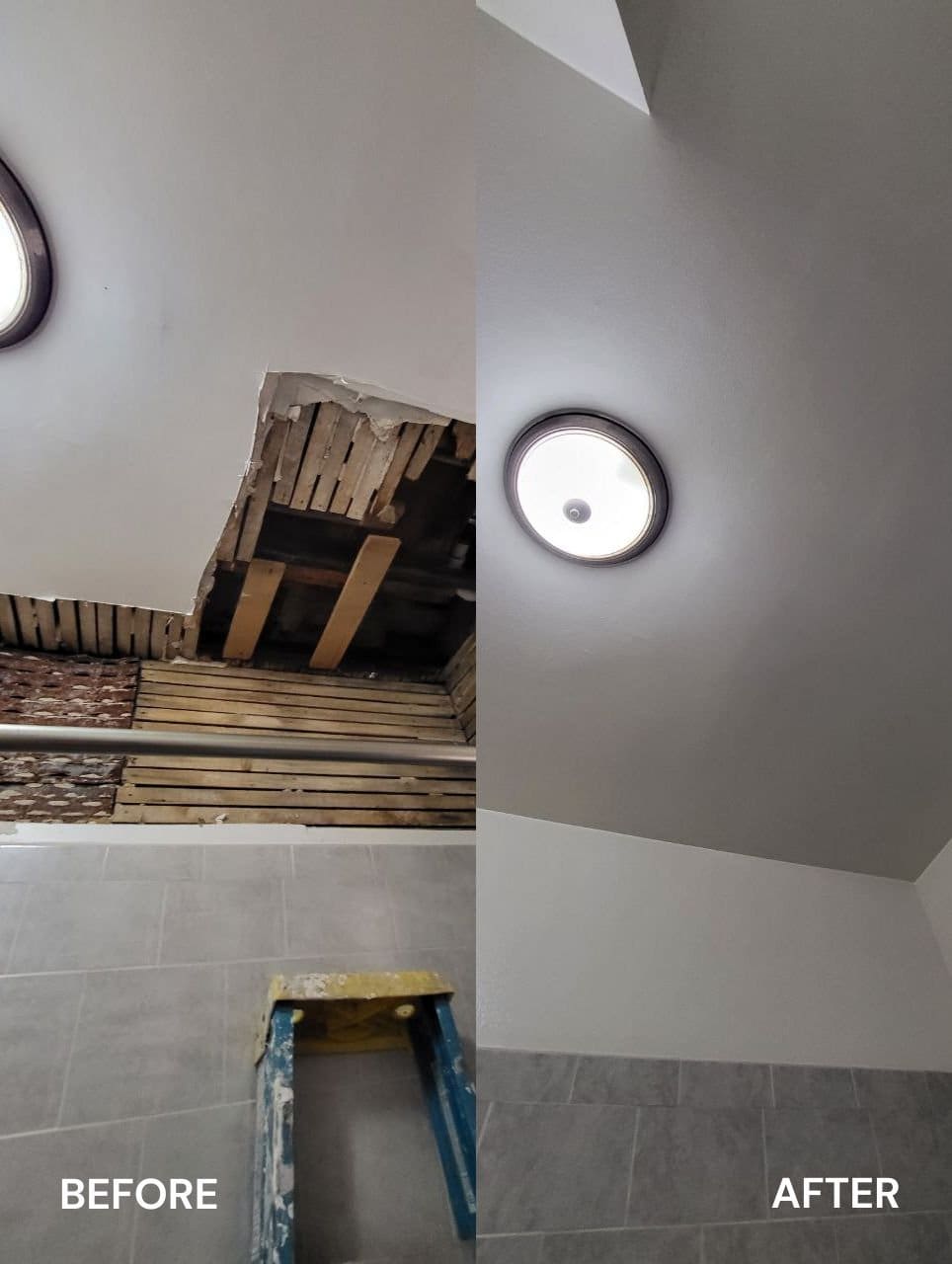 drywall repair before and after burnaby