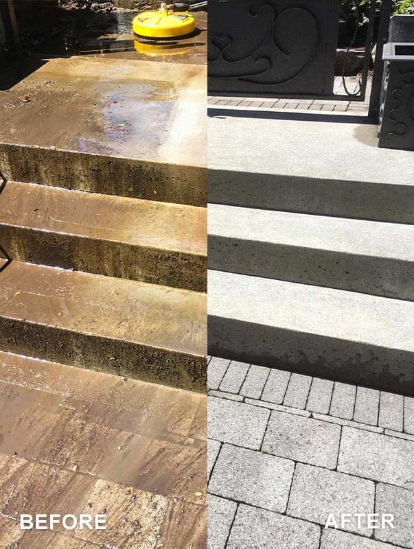 Before After Pressure Washing