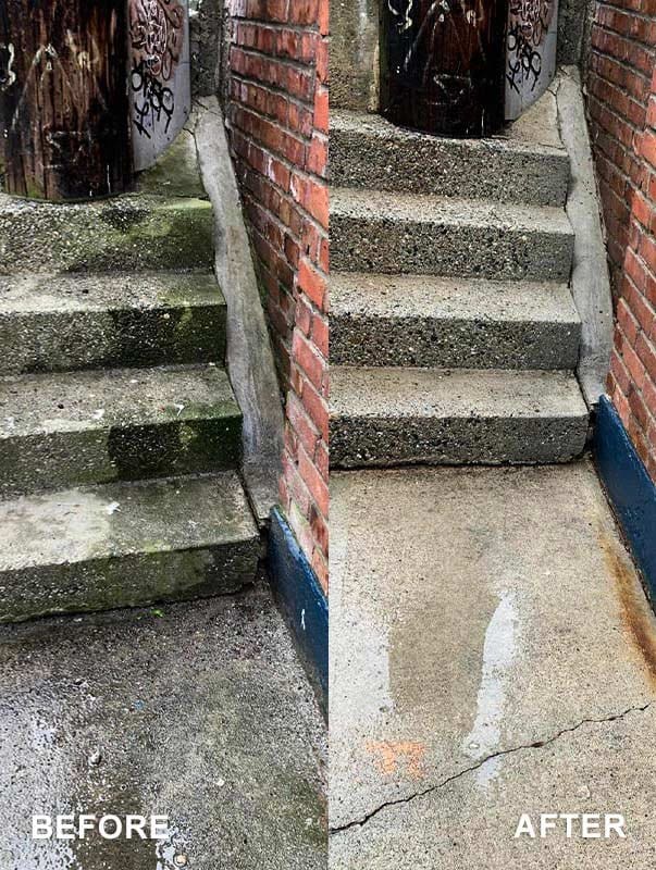 Before After Pressure Washing